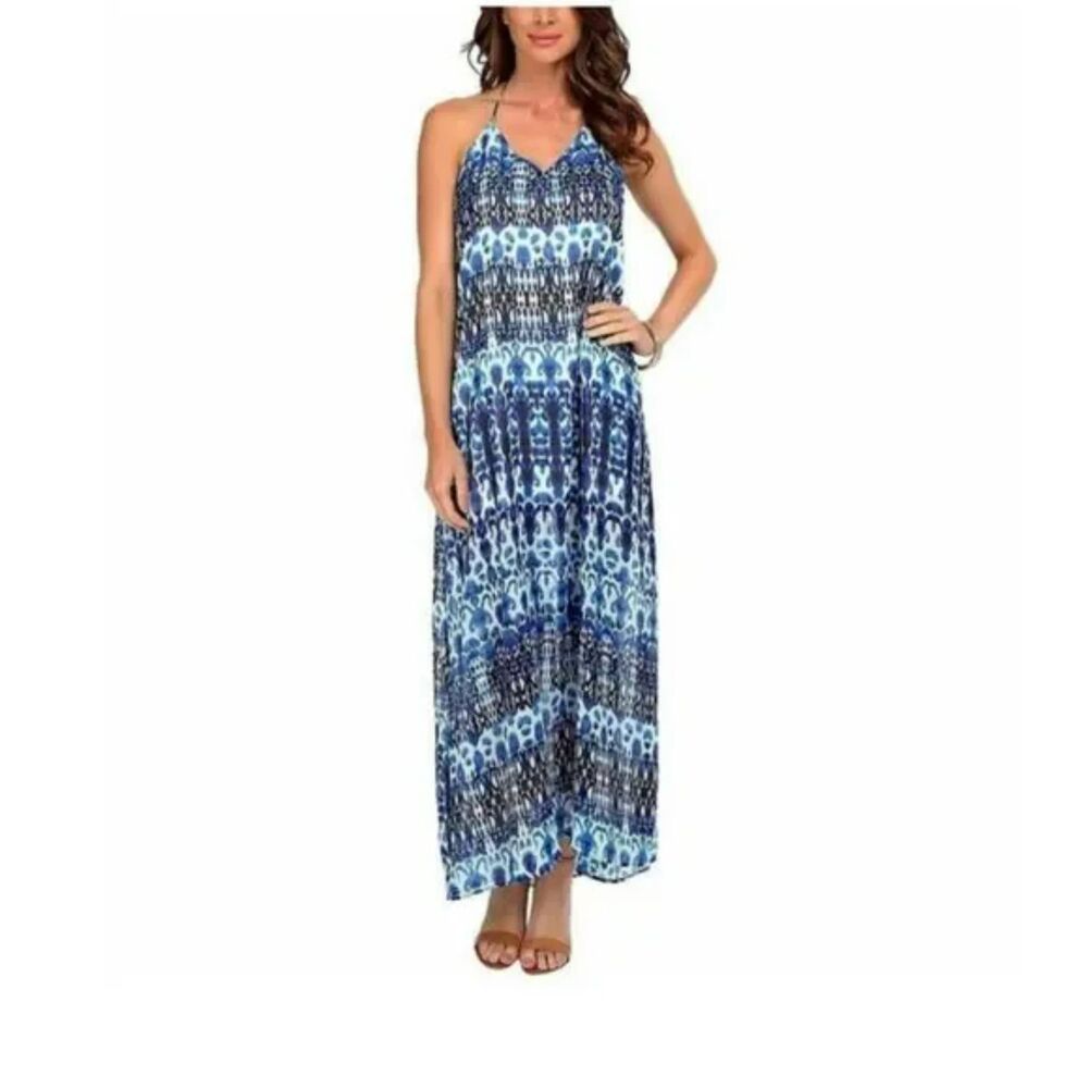 Show Me Your Mumu Erlyn Blue Tie-Dye Maxi Dress XS Boho Beach Coastal Party Chic